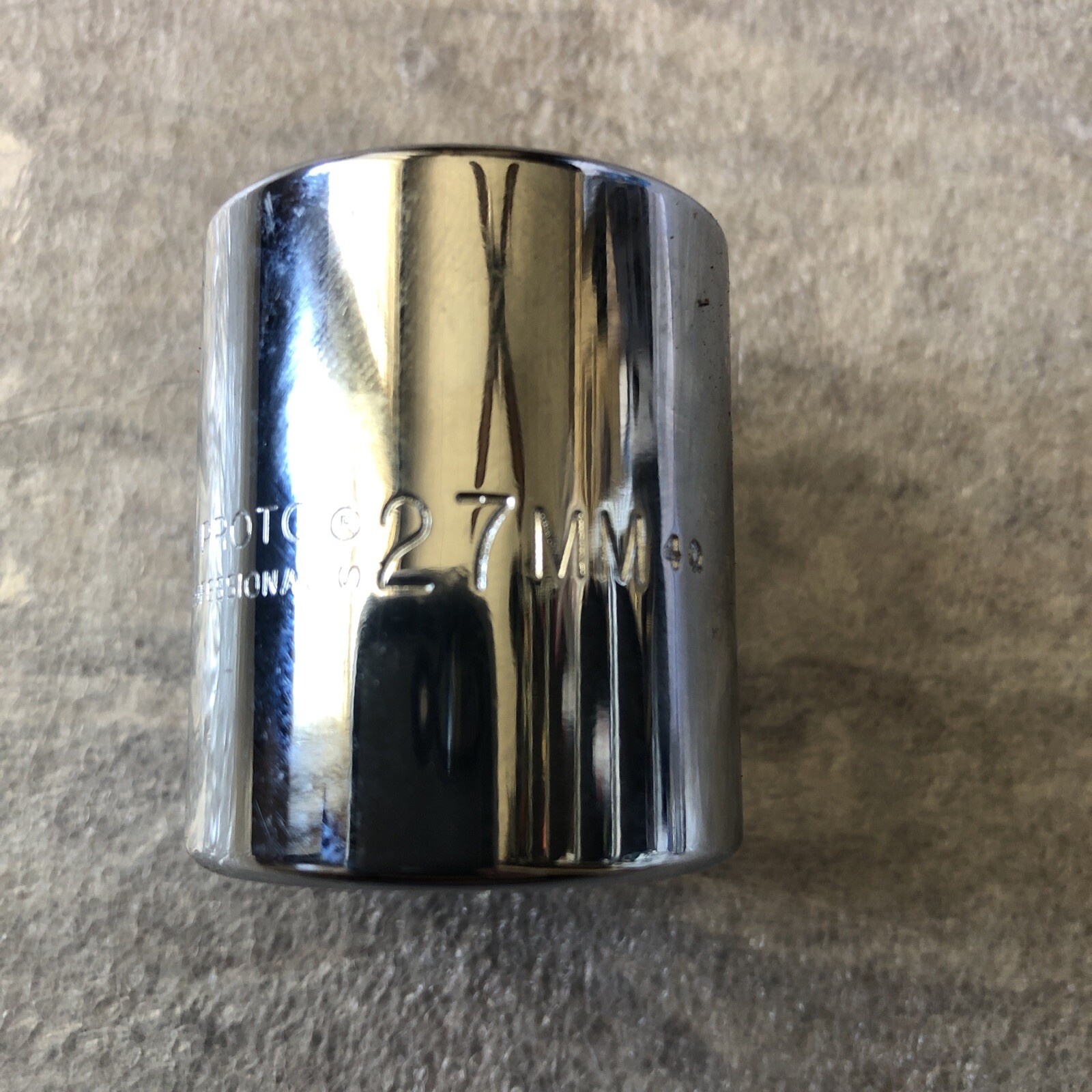 Proto Professional 27MM Metric Socket 1/2” Drive 12pt 5427 RARE New Made In USA!