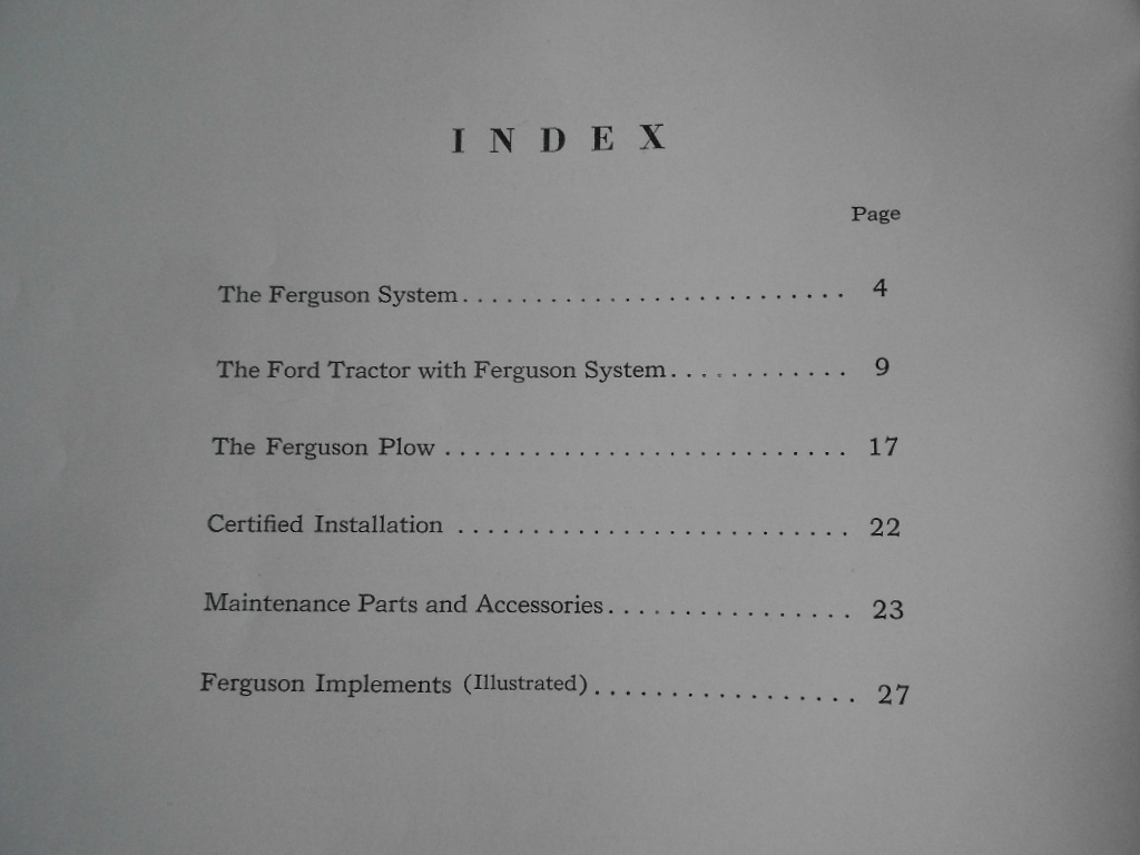 1945 FORD TRACTOR FERGUSON SYSTEM OWNERS PRODUCT INFORMATION MANUAL ORIGINAL OEM