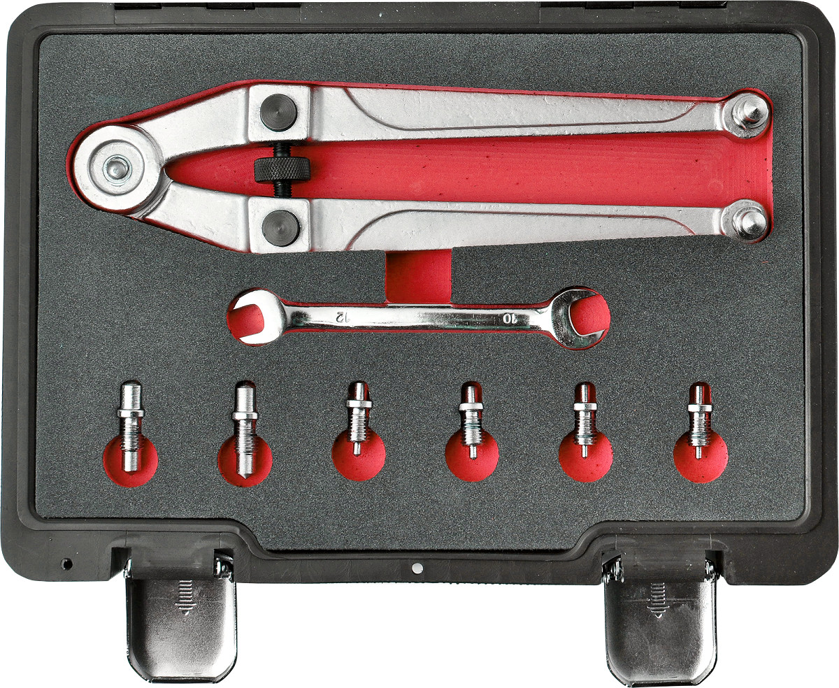 Adjustable Pin Spanner Set Gland Nuts Wrench with top holes, 25/32″ – 3-15/16″