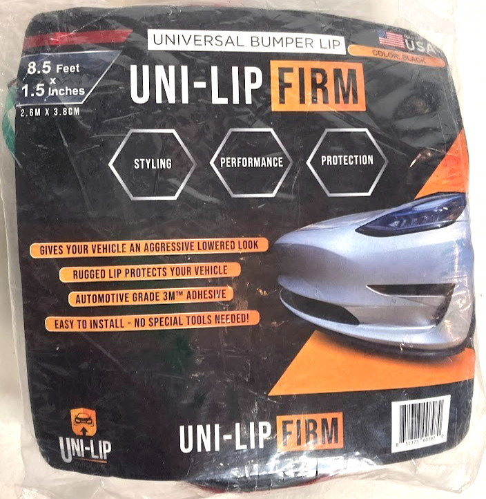 Firm 1.5 Inch Black Universal Fit Bumper Lip Spoiler Splitter 8.5′ long USA *NEW