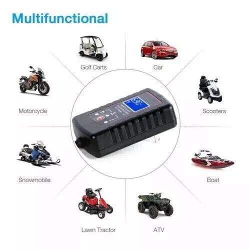 6V 12V Automatic Battery Charger Maintainer Motorcycle Trickle Float For Tender