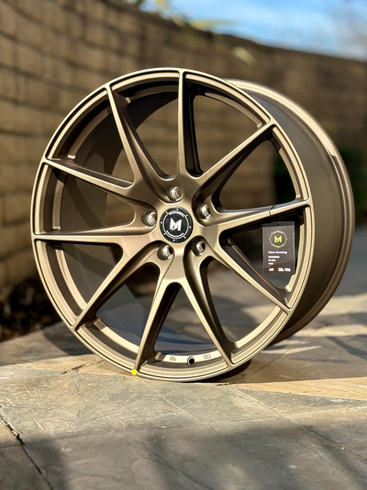 20×8.5 20×9.5 5×112 MFlow MFR2 Wheels Bronze Fit Mercedes S430 BMW 330 Set 4 Rim