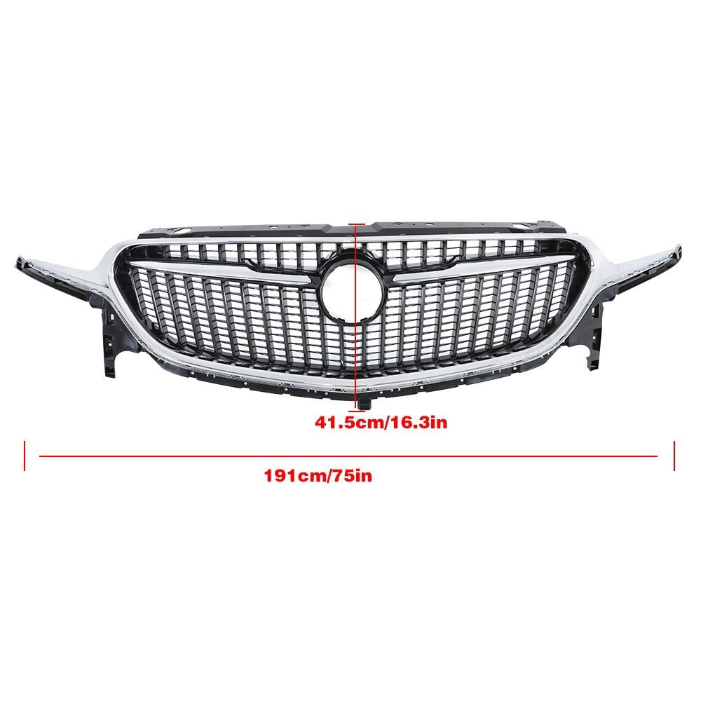 Front Upper Mesh Grille Centre Black Chrome 84739632 For Buick Enclave 2018-2021