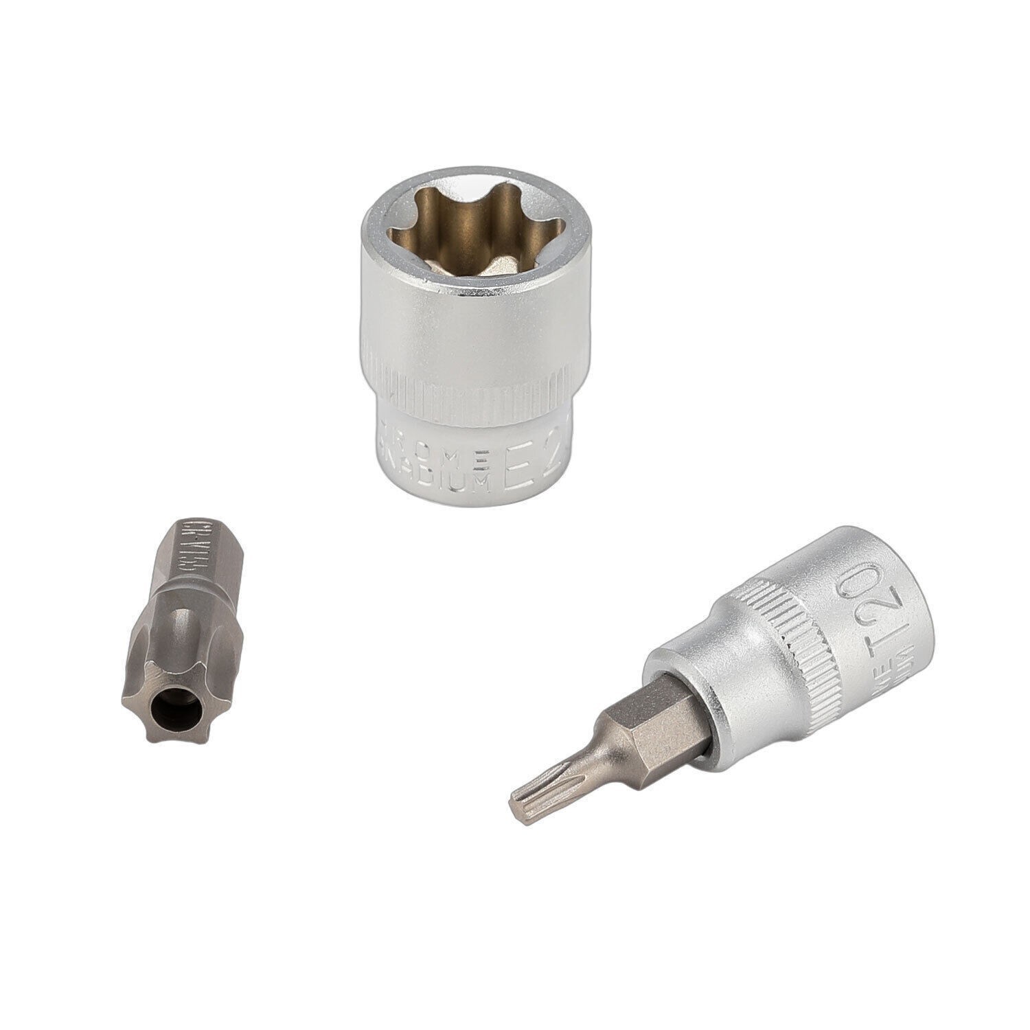 Security Bit Set T10 To T60 E-Series 3/8 Drive Ratchet Compatible Tools 34 Count