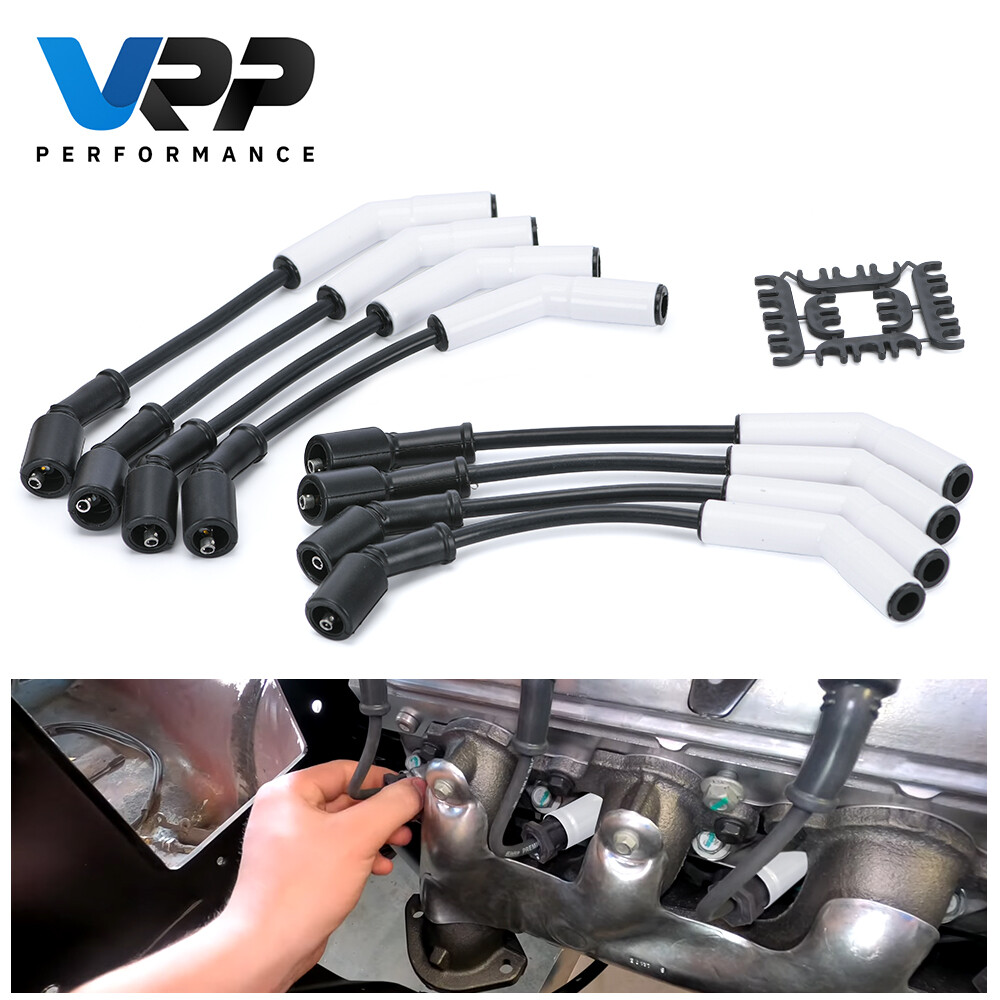 9070C Ceramic Boot Spark Plug Wires Set For Chevy GM 4.8L 5.3L 6.0L LS3 LS7 LT