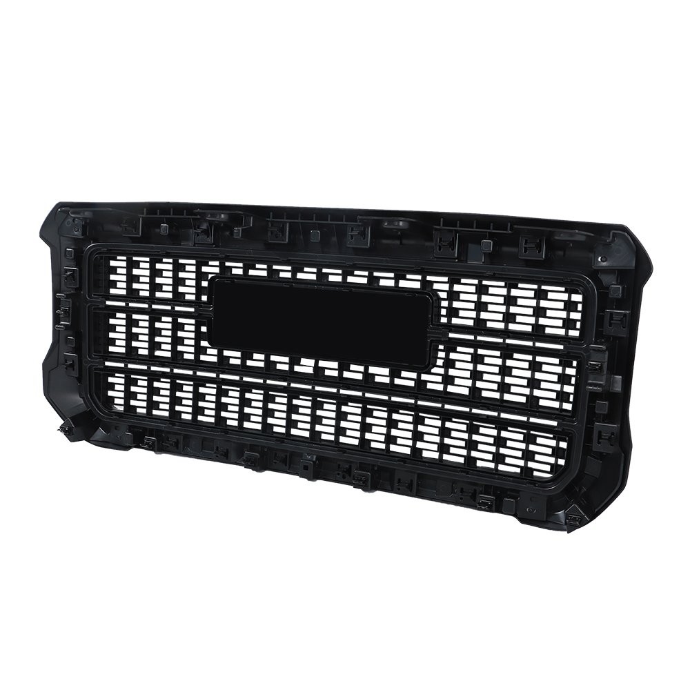Front Upper Grille Gloss Black For GMC Sierra 2500HD 3500HD Denali 2015-2019