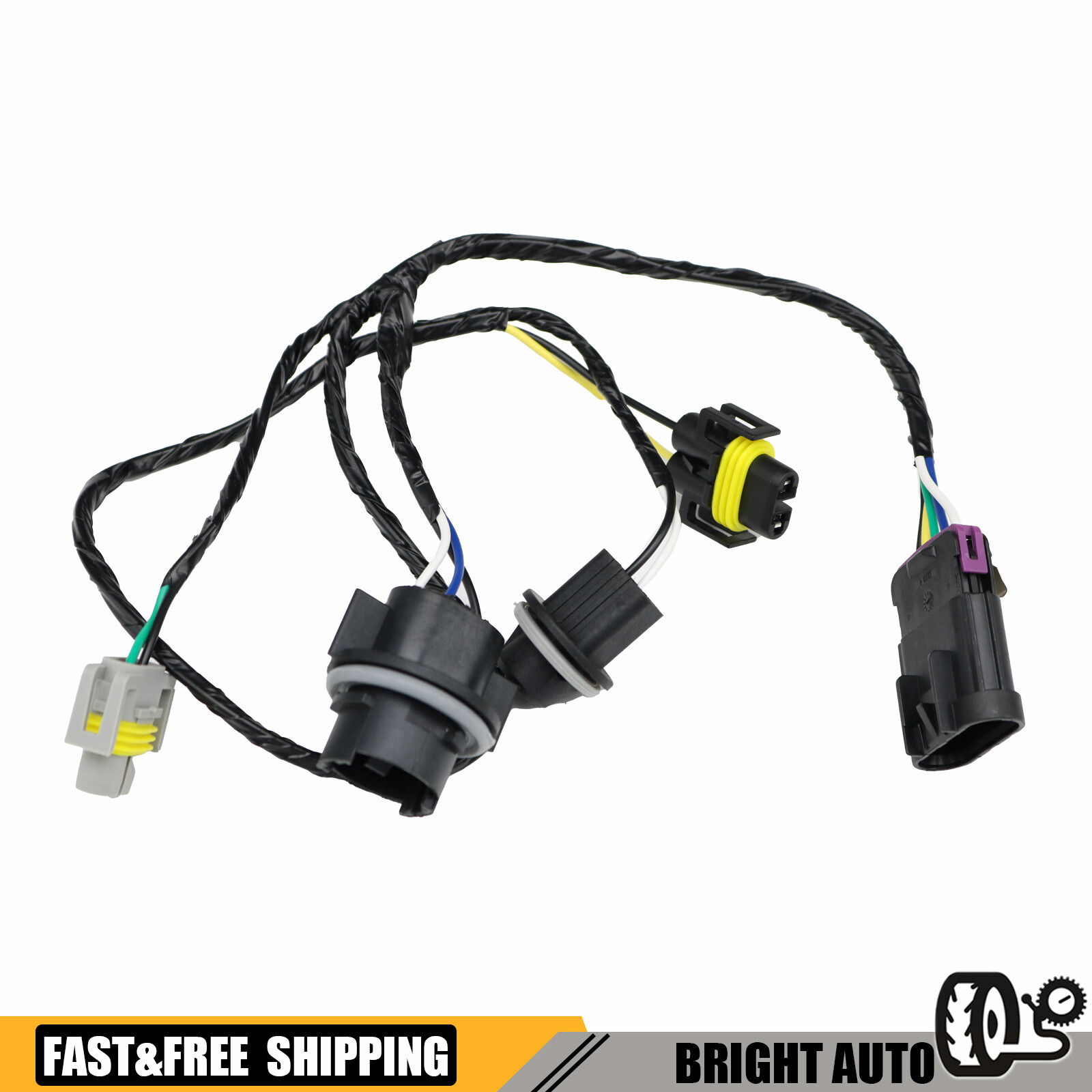 Front LH/RH Headlight Socket Wiring Harness For Chevrolet Malibu 2008-2012