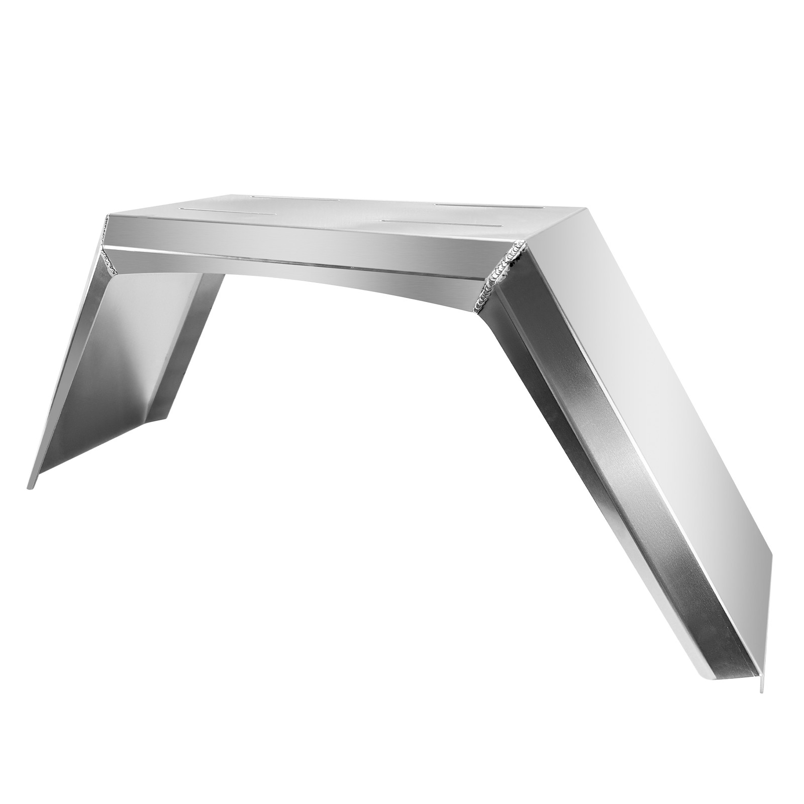 2 Pieces Aluminum Fenders, Smooth Flat Top Design 10″x43.3″x17.35″ Trailer Parts