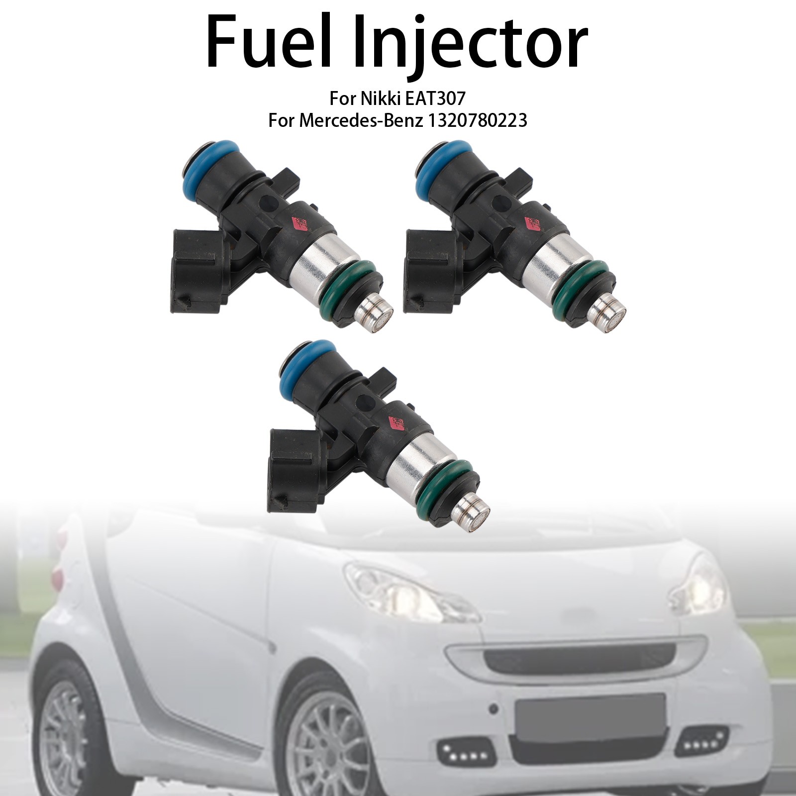 3PCS Fuel Injector EAT307 Fit Smart Fortwo 1.0L 2008-2015 1465A129