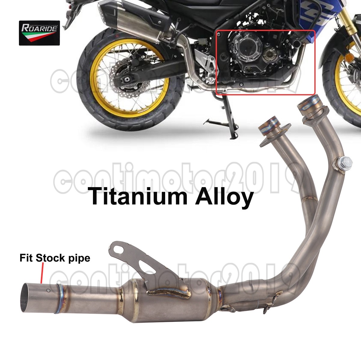 Slip On Exhaust Front Link Pipe Titanium Alloy For VOGE DS525X DS500X 2025 2026