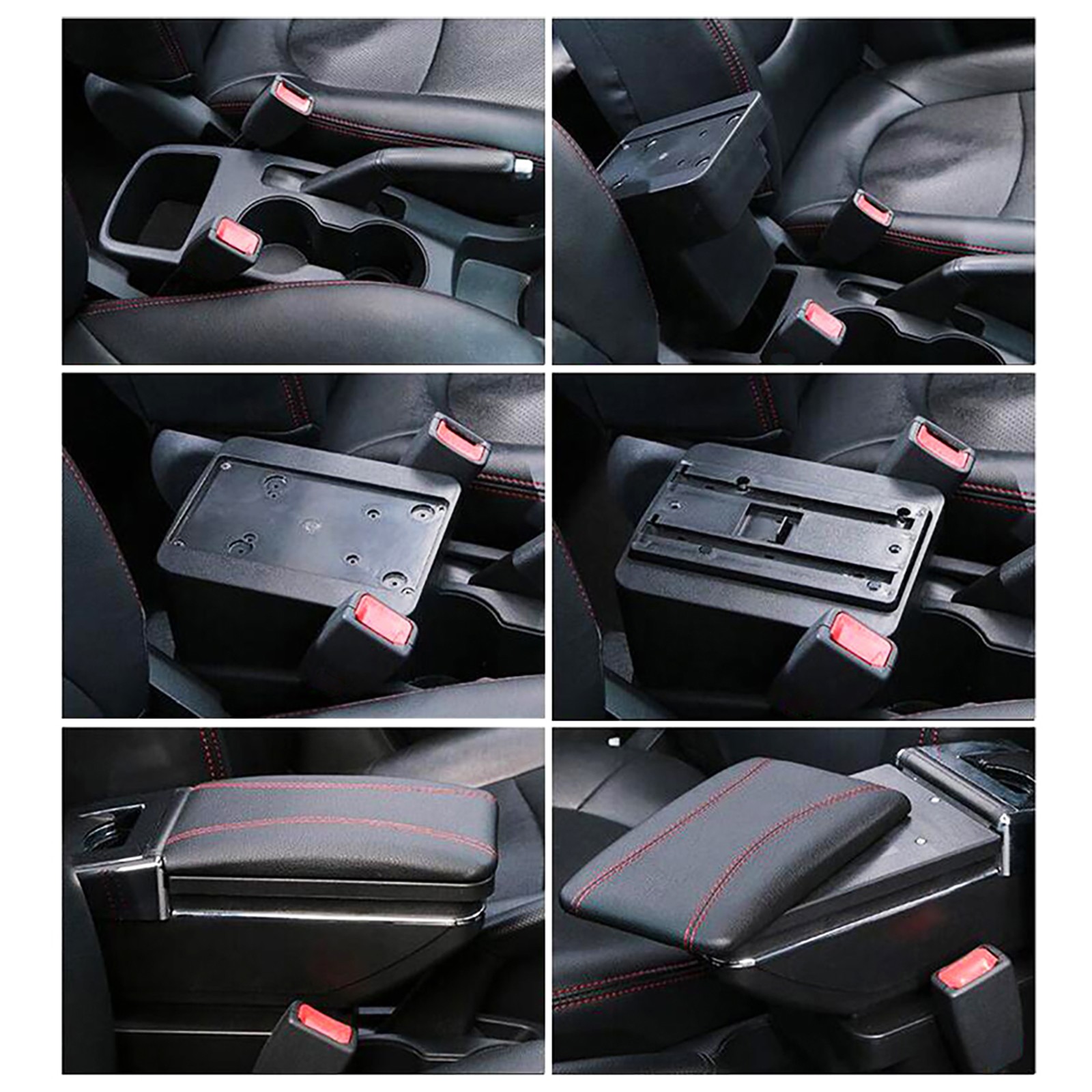 Car Central Console Armrest Box PU Leather For Honda Fit / Jazz 2009-2013 (GE)