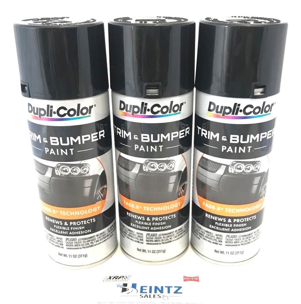 Duplicolor TB101 (3PACK) Black Auto Bumper & Trim 11oz. Aerosol Spray Paint