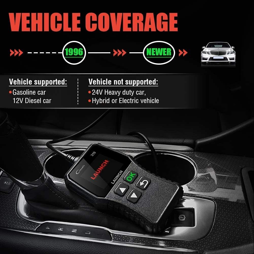 LAUNCH CR319 OBD Scanner OBD2 Code Reader Car Check Engine Fault Diagnostic Tool