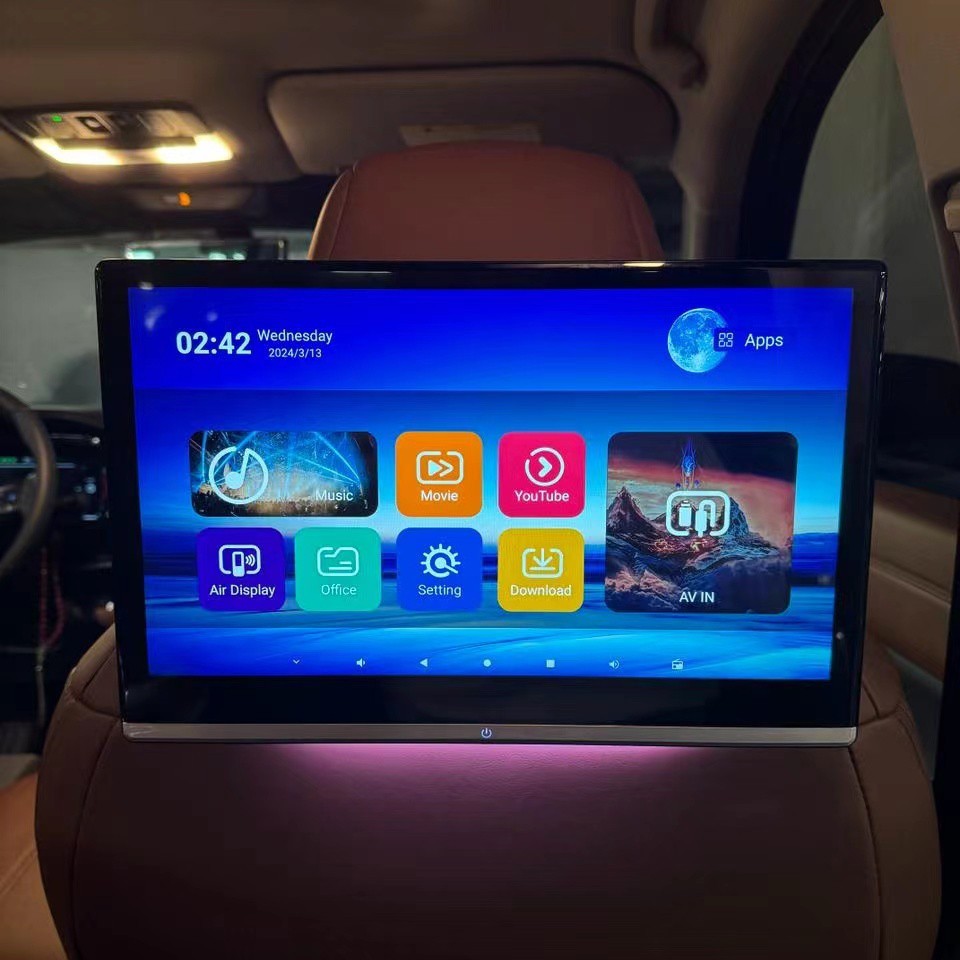 Rear Seat TV Screen For GMC Yukon Android 14.0 System Car Headrest With Monitor