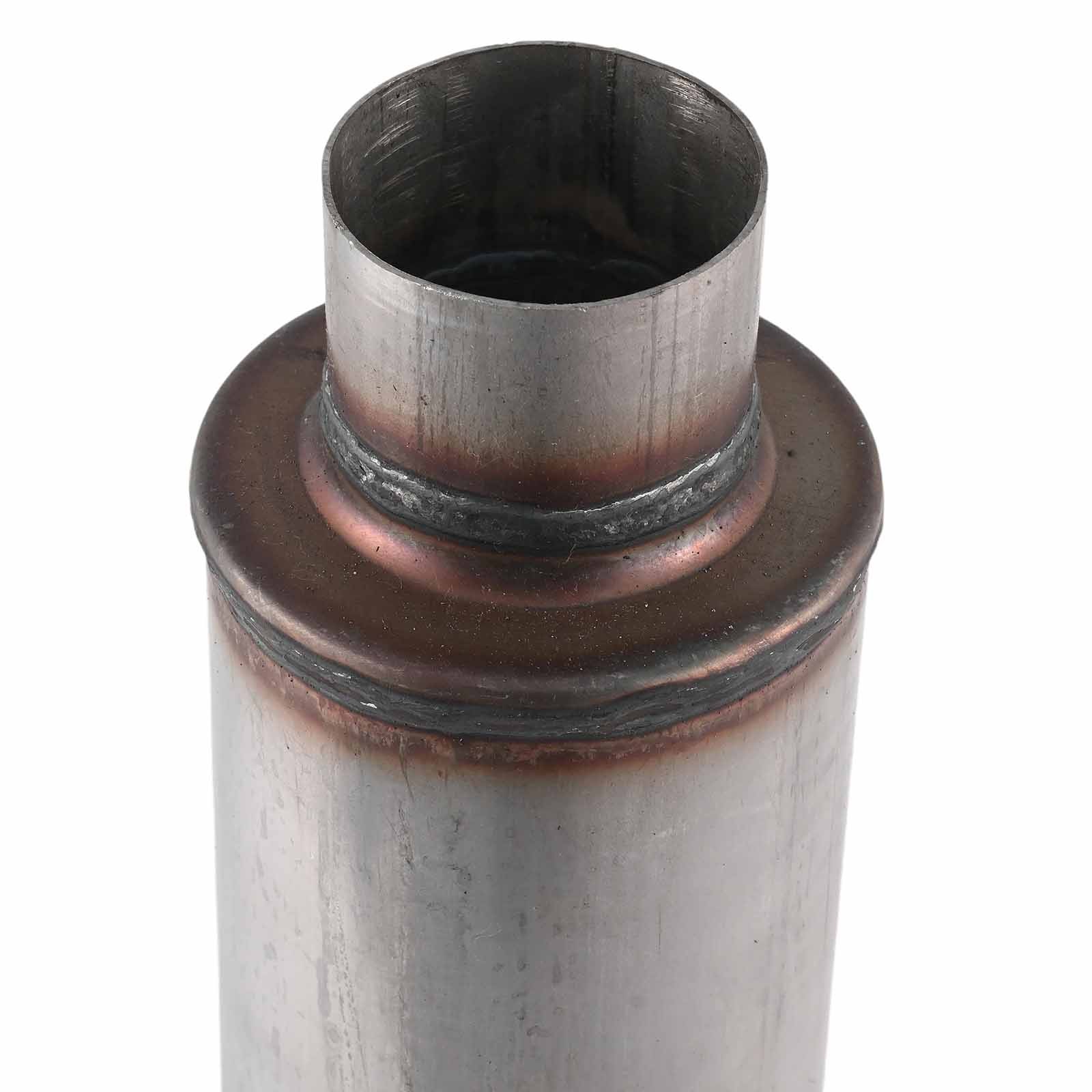2.5″ In/Out – Round – Moderate Sound Exhaust Muffler Universal Stainless S71416