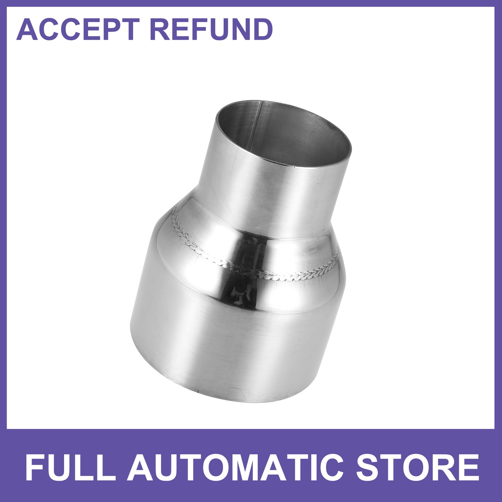 Universal 2 ID to 3″ ID Stainless Steel Exhaust Pipe Adapter Reducer Connector