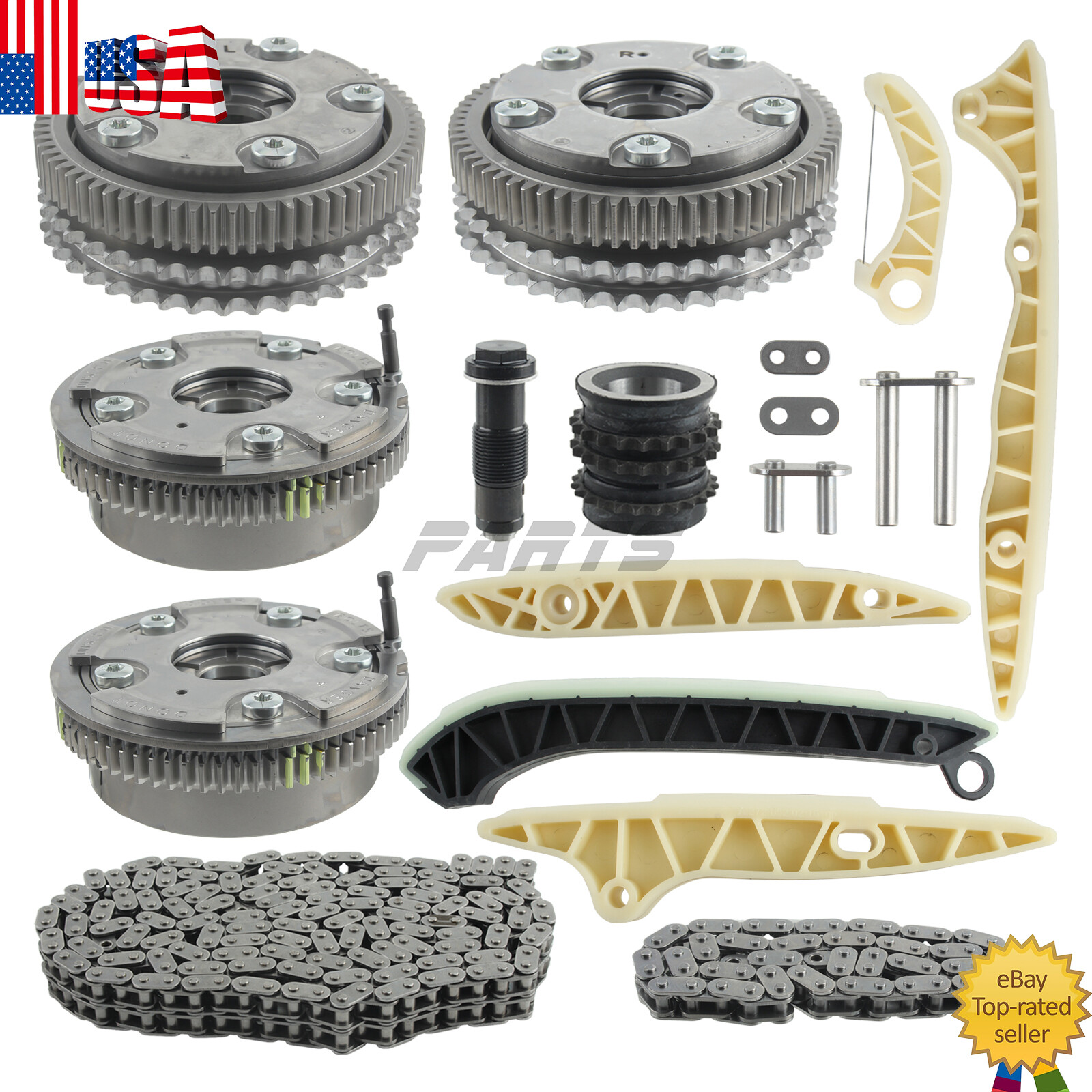 Timing Chain Kit Camshaft VVT Gear Exhaust Intake For Mercedes Benz ML350 M272