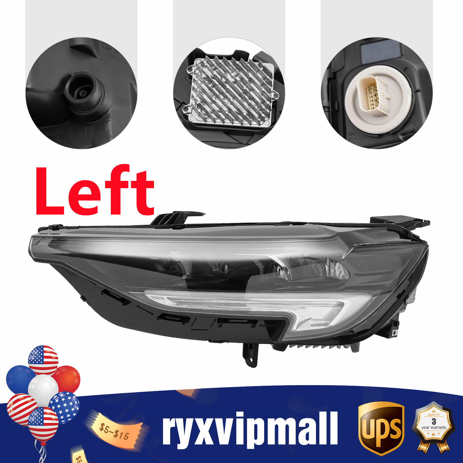55W 12V HEADLAMP FOR 2021 2022 2023 BUICK ENVISION DRIVER SIDE?LED HEADLIGHT
