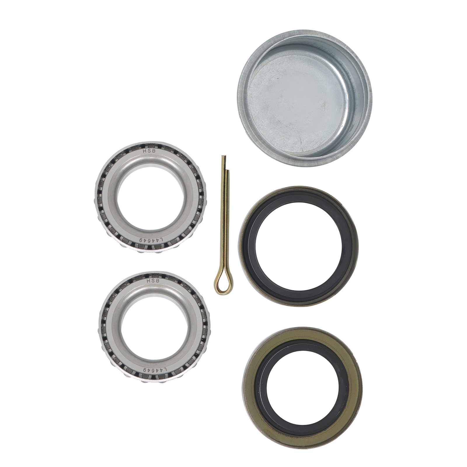 For 2000 lbs. 1.0625″ Spindle 5 x 4.5″ Galvanized Trailer Hub Kit-6 pieces/set