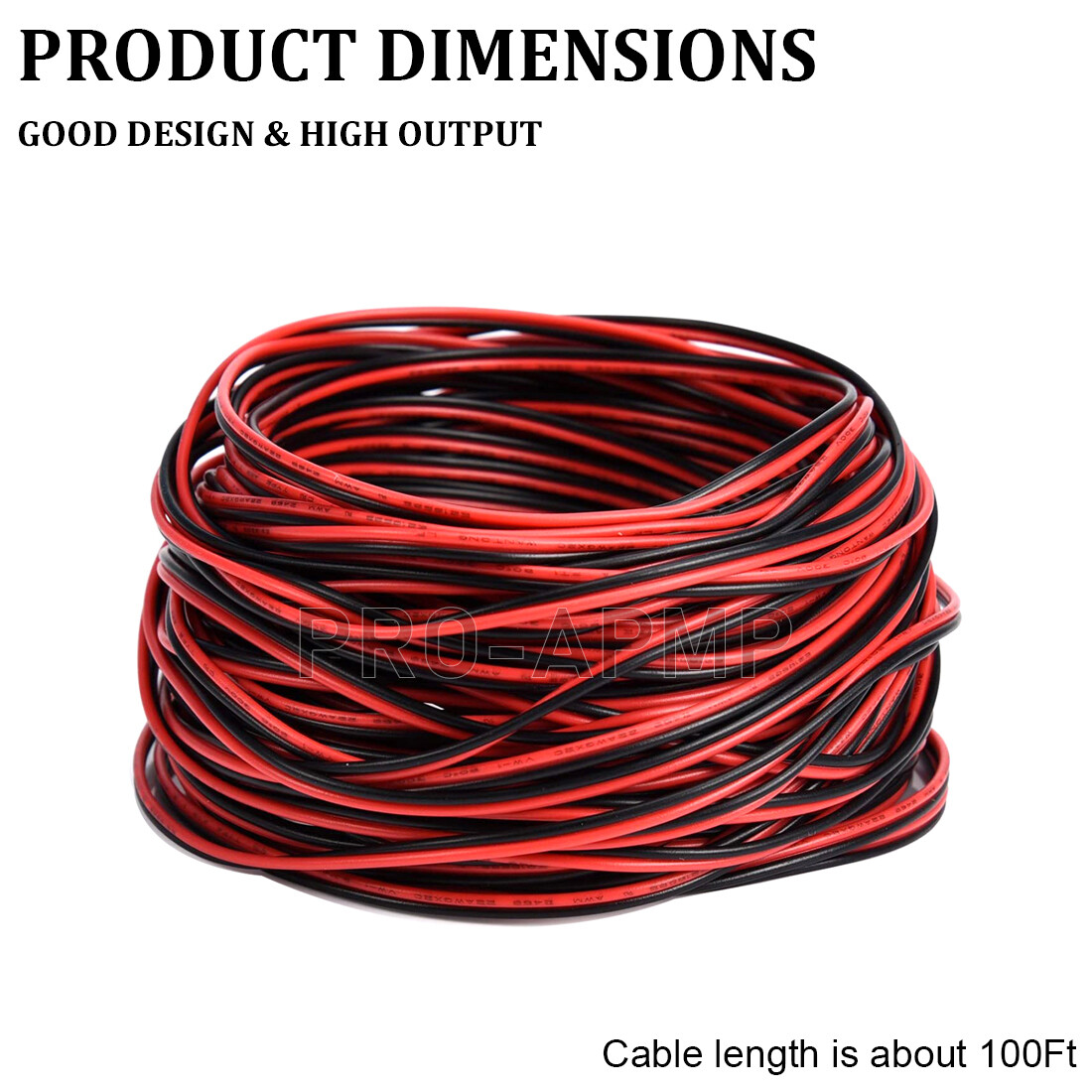 PSEQT Marine Boat LED Lights Wire 100ft/30M 22AWG 2pin Extension Wiring Harness