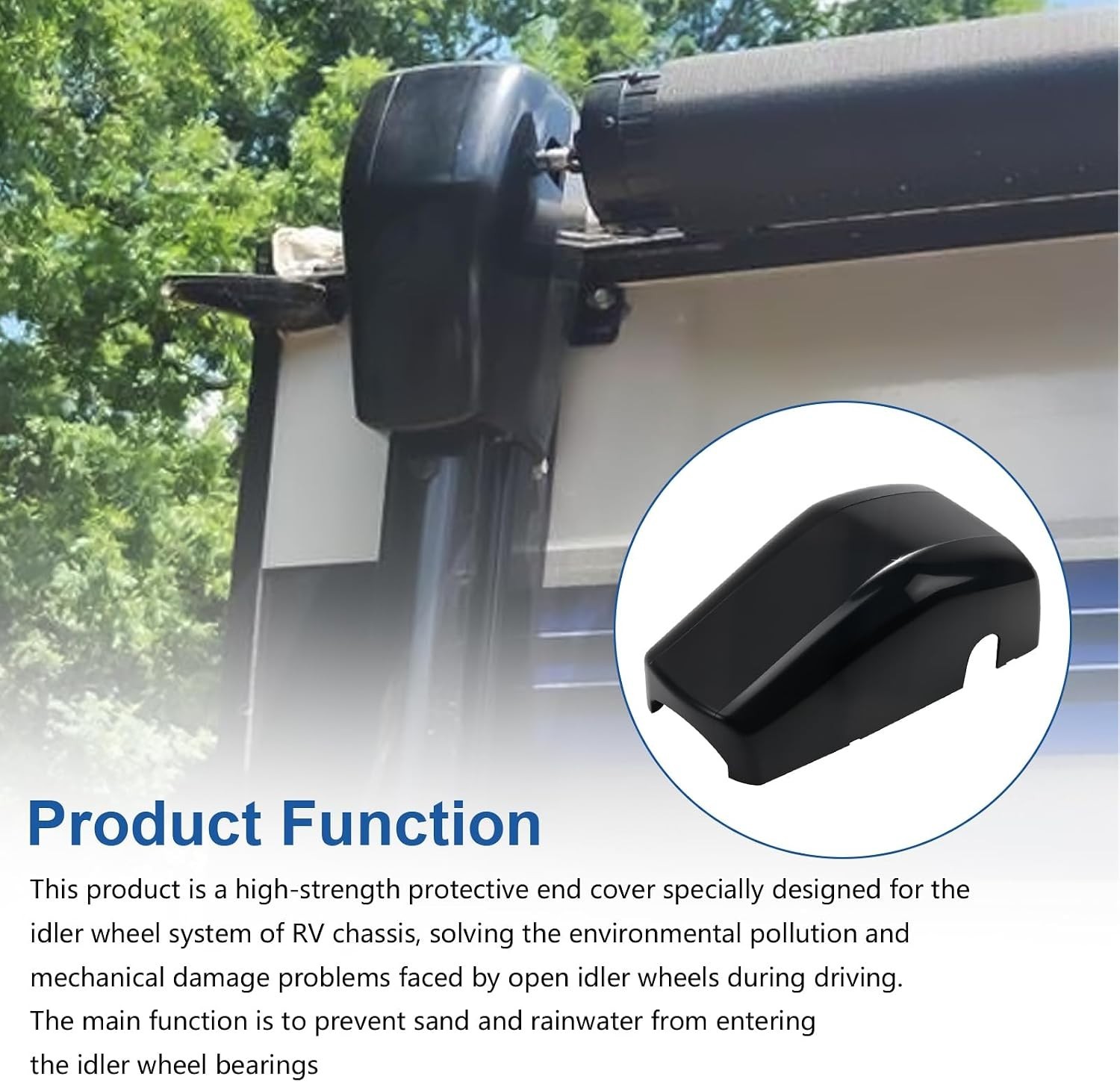 AWNING Cover 643923: Weather-Resistant Idler Cap for RVs – Lightweight Design