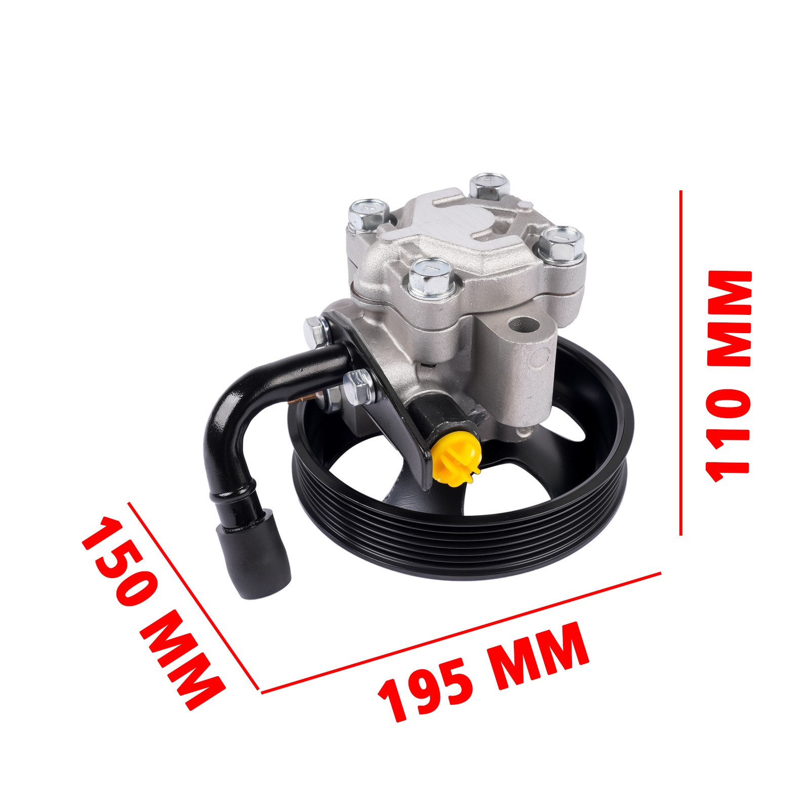 Power Steering Pump w/ Pulley for Hyundai Santa Fe 2001-2006 V6 2.7L 57100-26100