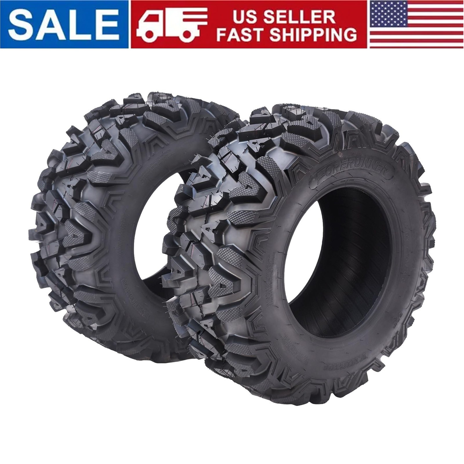 Pack of 2 ATV Tires AT24x9-11 6PR All Terrain Vehicle Tires 24x9x11 Tubeless New