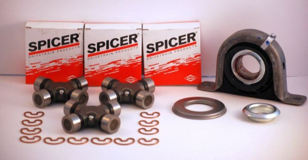 Dana Spicer Ford F250 F350 Superduty 4×4 Driveshaft Carrier Bearing and U Joint