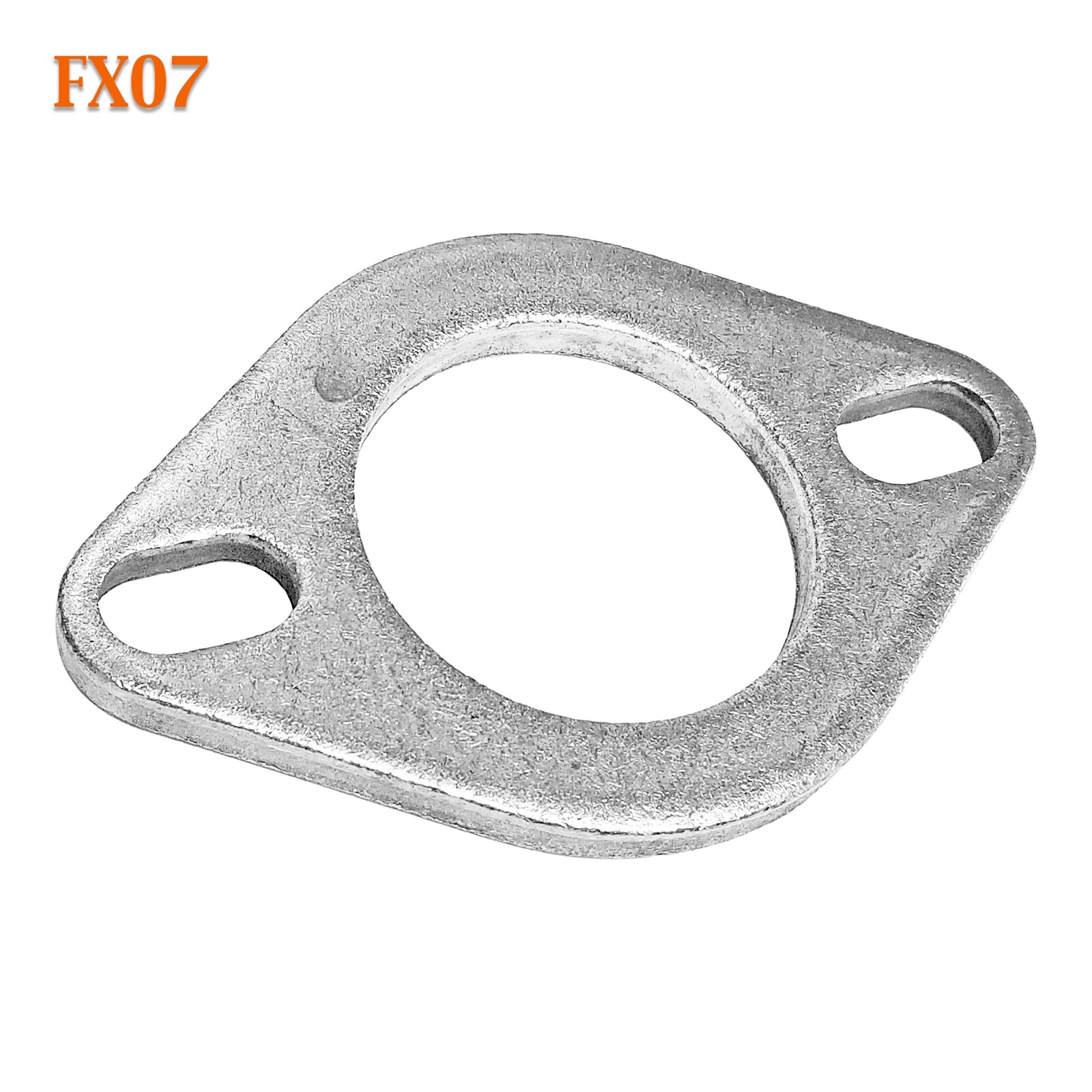 FX07 2 1/4″ ID Flat Oval Two Bolt Exhaust Flange Fits 2 1/4″ 2.25″ -2 9/32″ Pipe