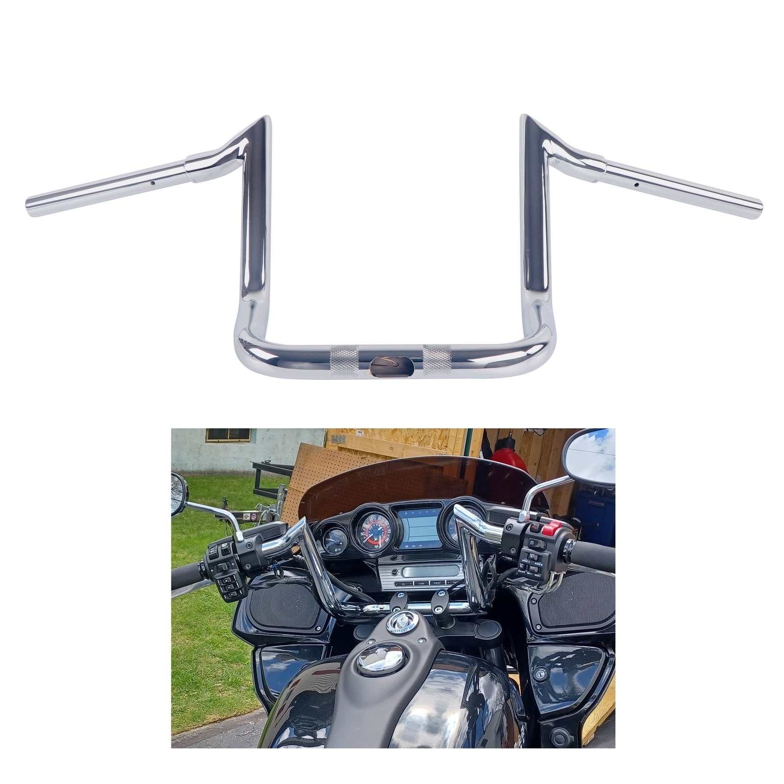 1-1/4 Inch Handlebar for Kawasaki Vulcan Voyager 1700, Heavy Duty Drag Bar