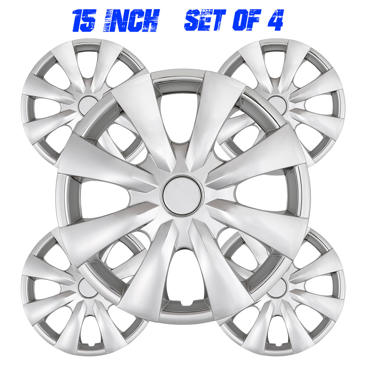 4 for 2009-2019 Toyota Corolla 15″ Hub Caps Full Set Wheel Covers fit Steel Rims
