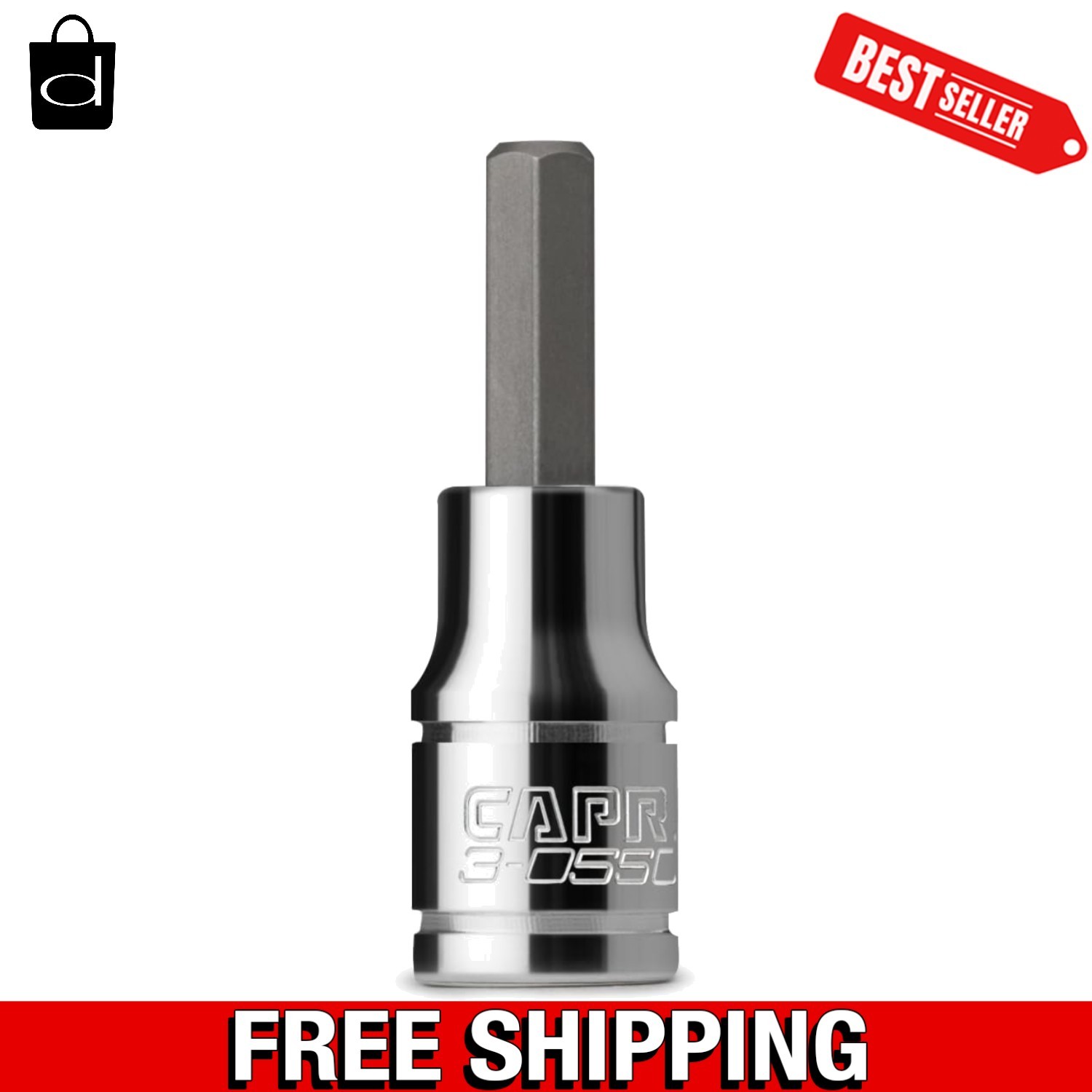 Durable 3/16-Inch Hex Bit Socket – 1/4-Inch Drive, Corrosion-Resistant S2 Steel