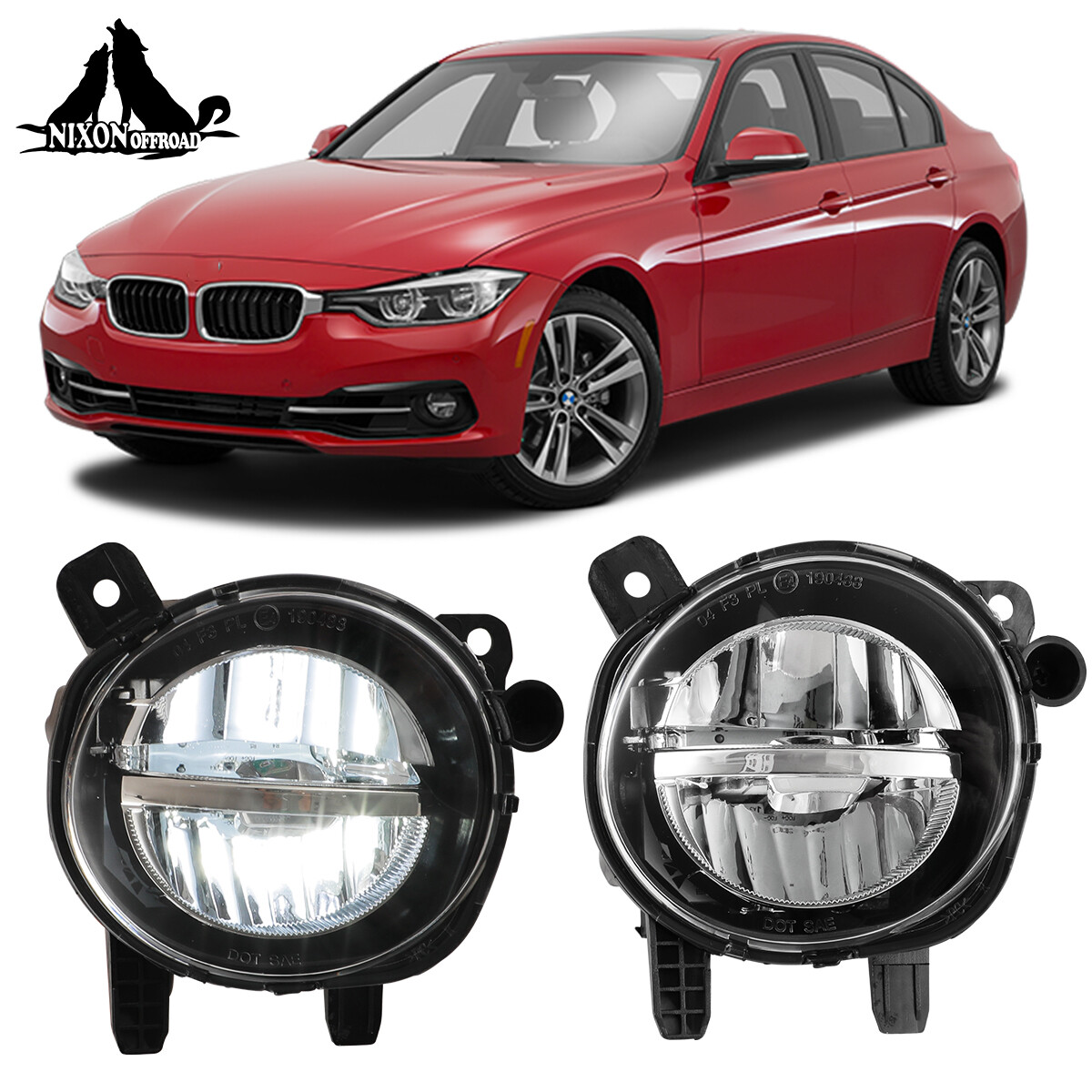 Clear LED Fog Light for 2012-2020 BMW 320i 328i 330i 335i 430i 435i 440i LH+RH