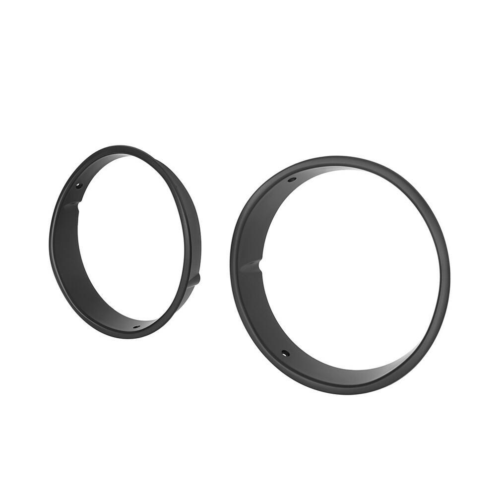 Black Headlight Trims Ring Bezels Cover Pair For 1997-2006 Jeep Wrangler TJ