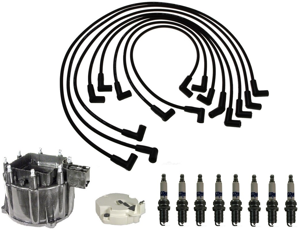 ACDelco Ignition Kit Distributor Rotor Cap Wire Spark Plugs for Chevy Corvette