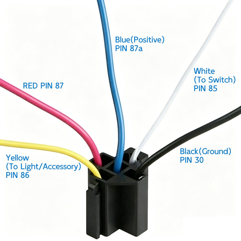 Set of 5 Auto Relays 40A 12V DC Switch Harness Socket Waterproof Automotive SPDT