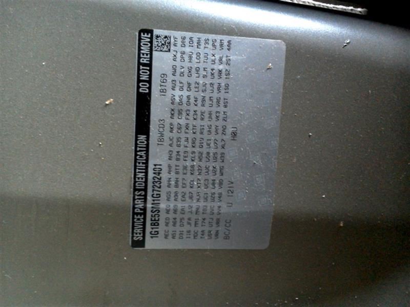 CRUZEOLD 2016 Sedan 1.4L Engine Wire Harness 1159676