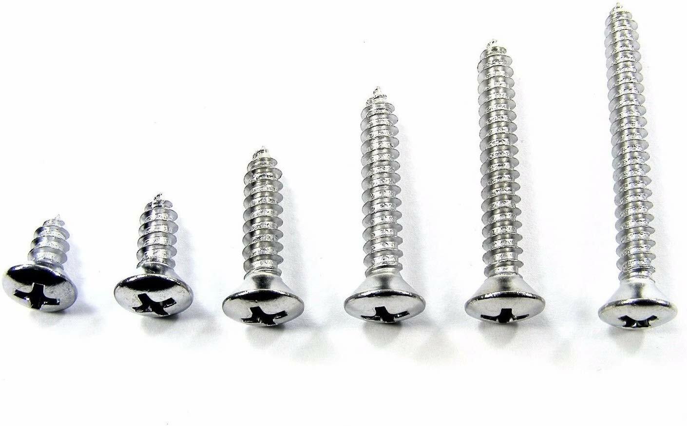 Phillips Oval Head Screws #8 x 3/8 to 1-1/2″ Long Qty-150 #2083(2027-2032)BB