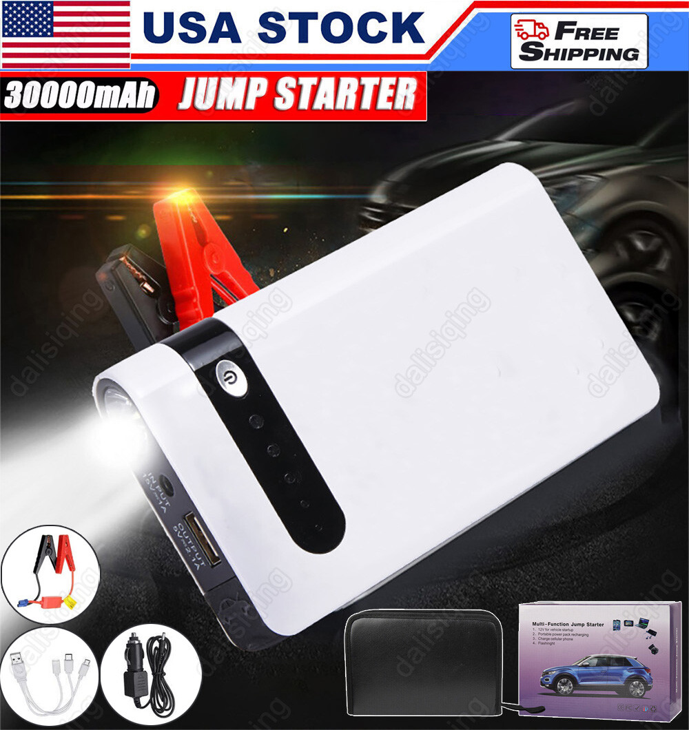30000mAh Portable Car Jump Starter Booster Jumper Box Power Bank Battery Charger