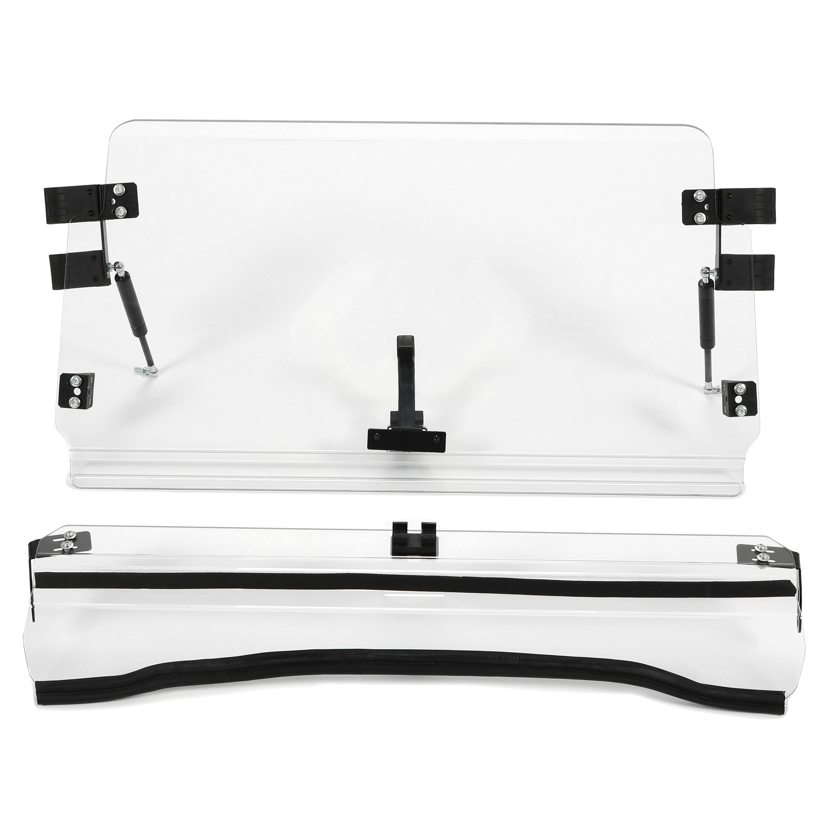 Clear Flip Front Windshield For Polaris RZR 800/S 800/4 800/ XP 900 2008-2014