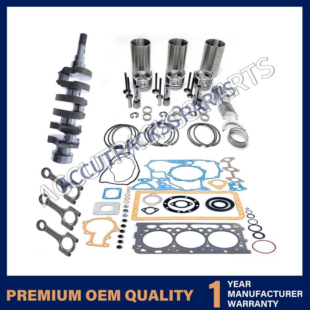 Overhaul Rebuild Kit 3PCS Connecting Rod+Crankshaft for Kubota D902 Engine