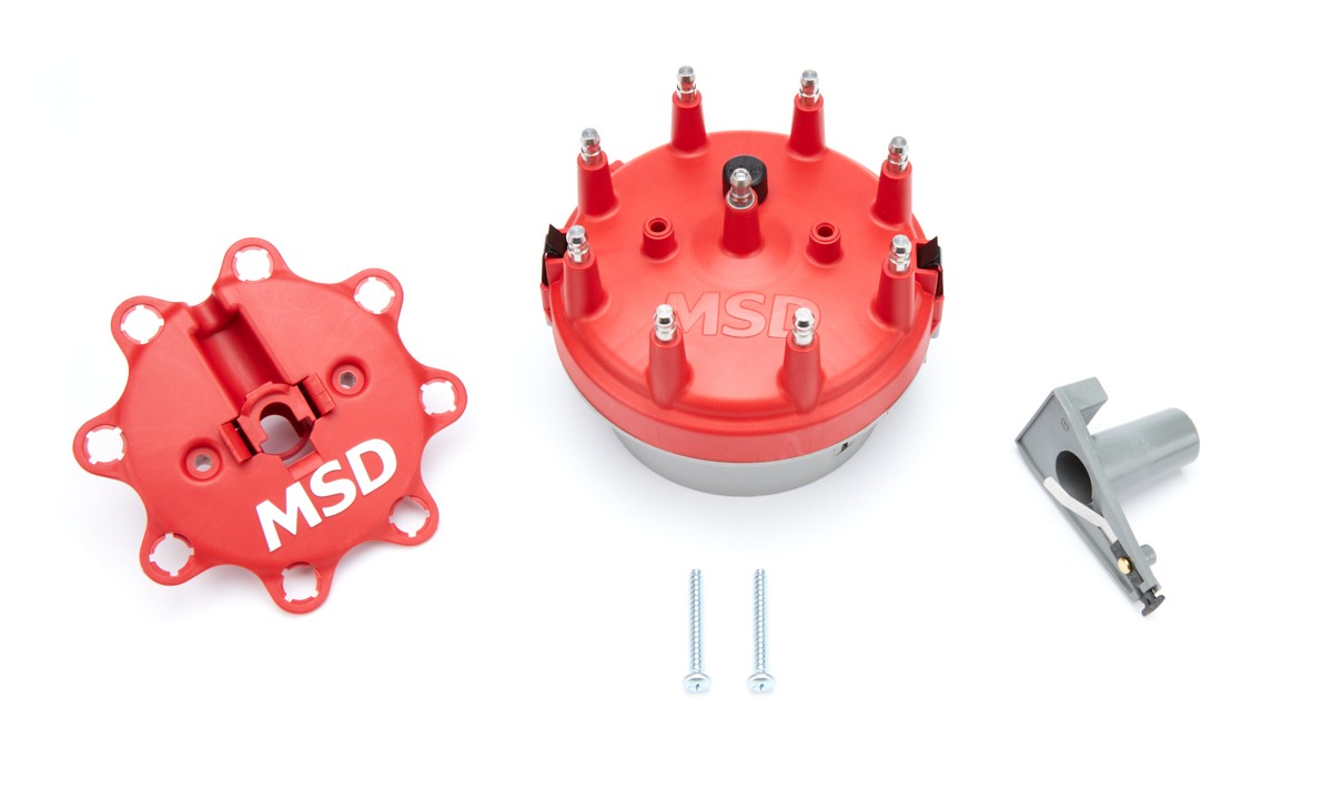 MSD IGNITION For 8414 Ford Duraspark V8 Cap & Rotor Kit With Stainless Terminals
