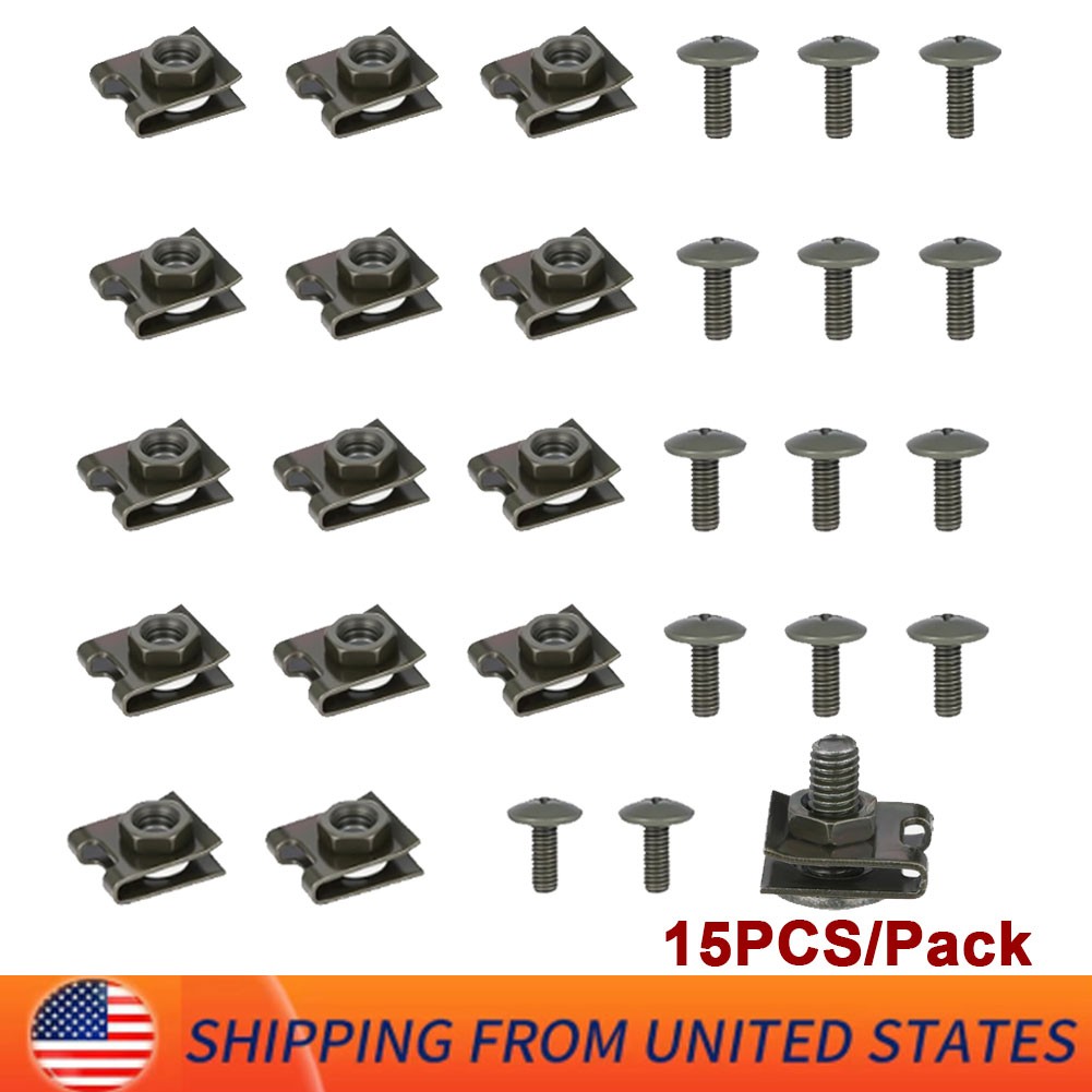 U-Shaped Nut Clip Set Self-Tapping Screw Car Mudguard Bumper Fender Engine Cover