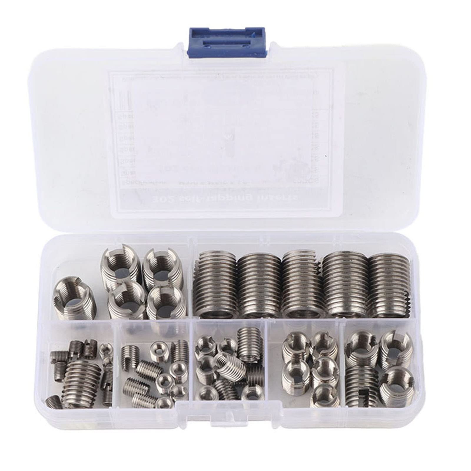 50 PCS Inner Thread Self Tapping Inserts Set Stainless Steel Repair Tool Kit