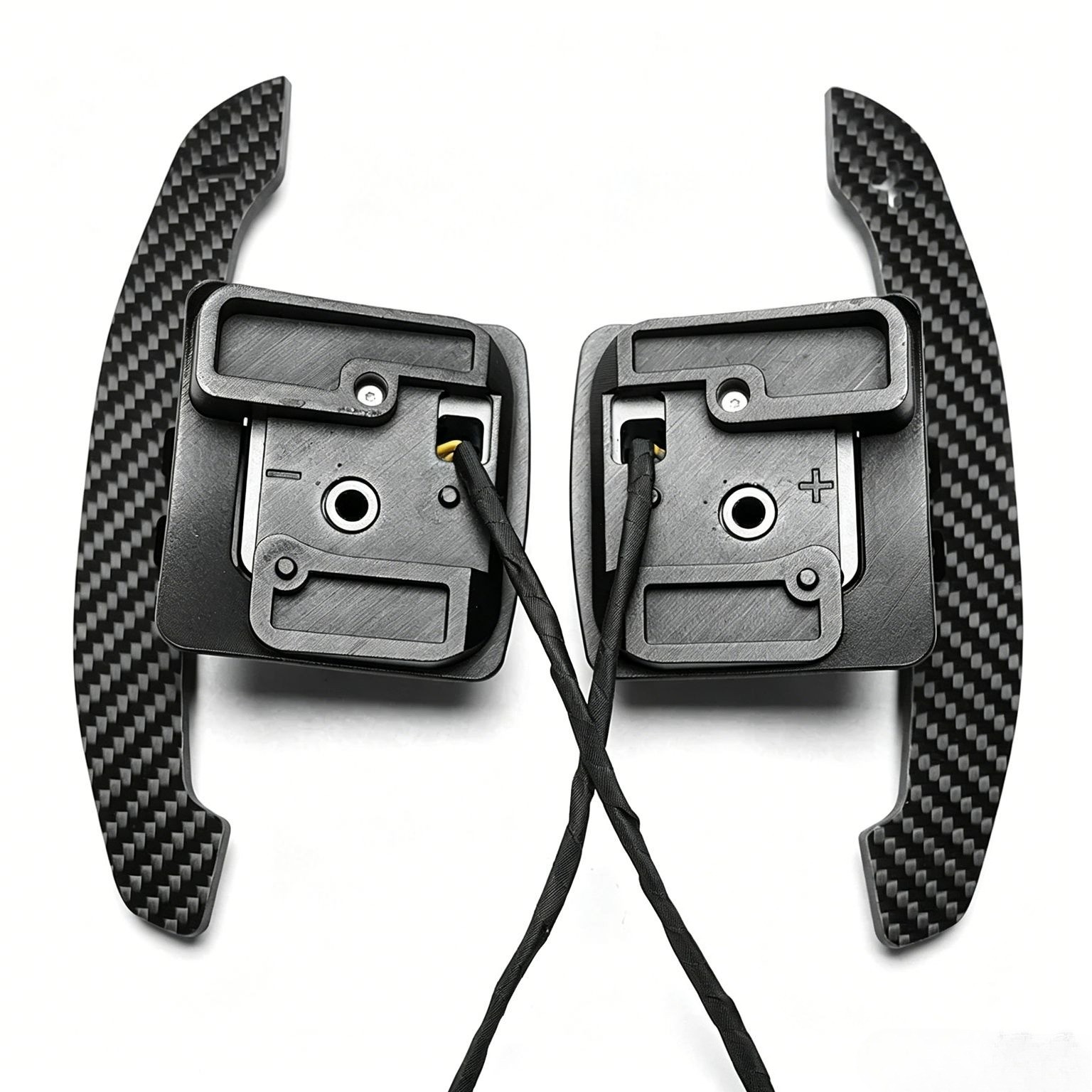 Glossy Carbon Fiber Magnetic Paddle Shifters Fit BMW E90 E92 E93 328i 325i 05-12