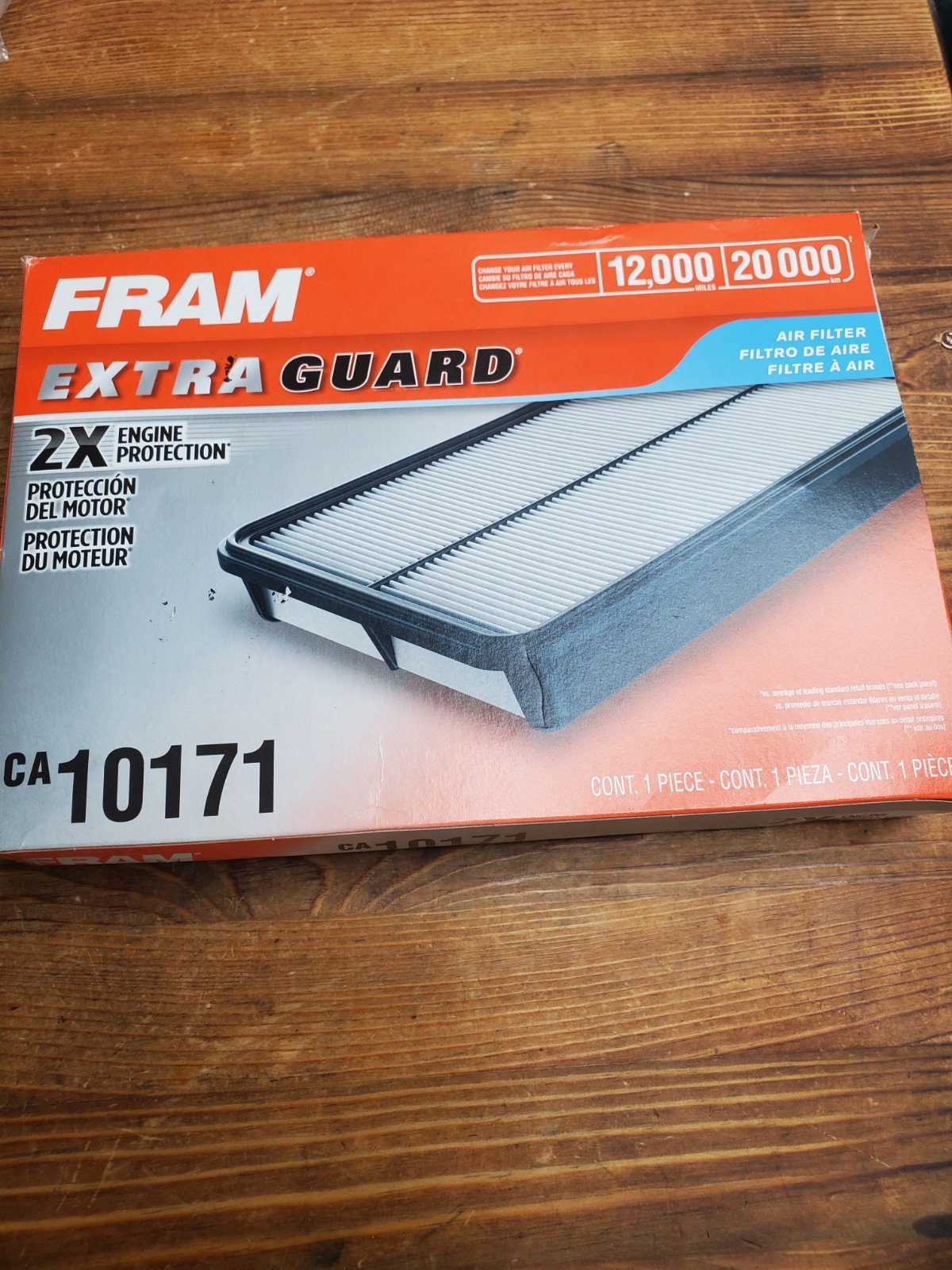 FRAM Extra Guard CA10171 Replacement Engine Air Filter White (F28J)