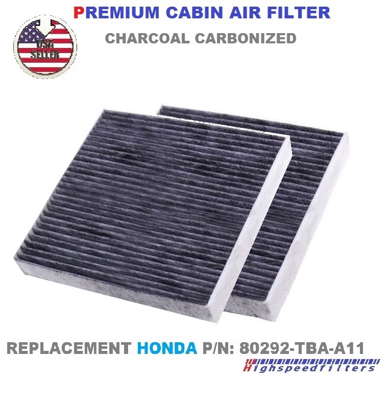 2x PREMIUM CARBONIZED CABIN AIR FILTER For NEW 2017-2022 HONDA CRV 80292-TBA-A11