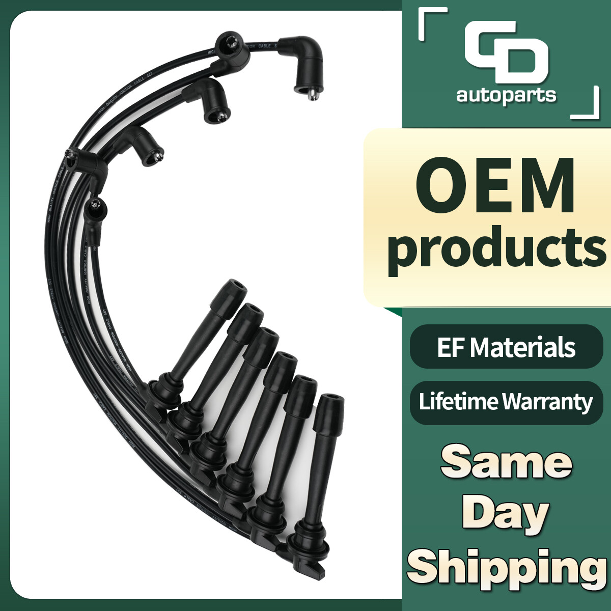 671-6294 6 Spark Plug Wires for 2.7L 2005-09 Hyundai Tucson 2005-10 Kia Sportage