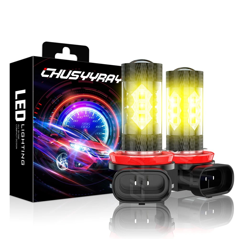 For 2016 2017 Mitsubishi Outlander Golden yellow COB LED Fog Light Bulbs 2PCS