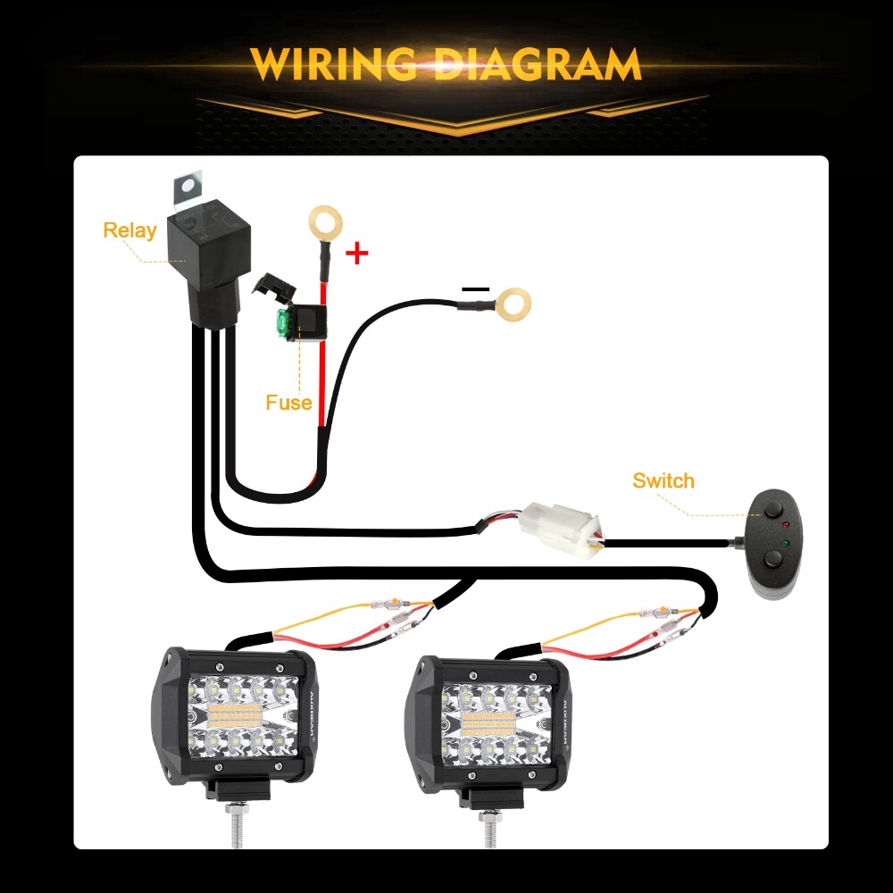 4″ inch LED Driving Work Light Bar Driving Fog Spot Pods Offroad Truck SUV ATV